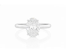 14k Gold Diamond Engagement Ring with Certified Oval-Cut Solitaire Design 2.01ct