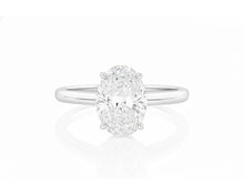14k Gold Diamond Engagement Ring with Certified Oval-Cut Solitaire Design 2.01ct