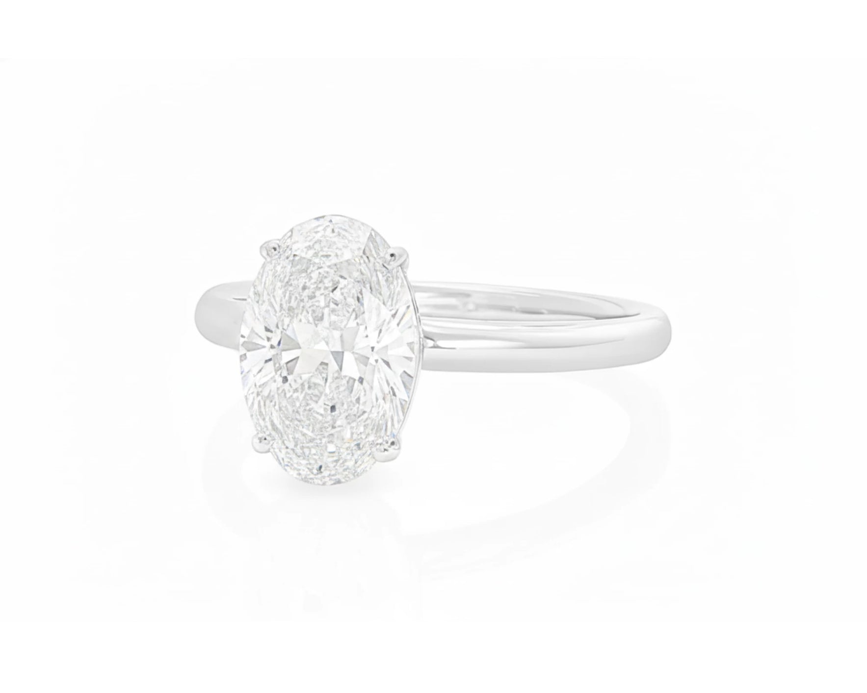 14k Gold Diamond Engagement Ring with Certified Oval-Cut Solitaire Design 2.01ct – lifestyle 3000