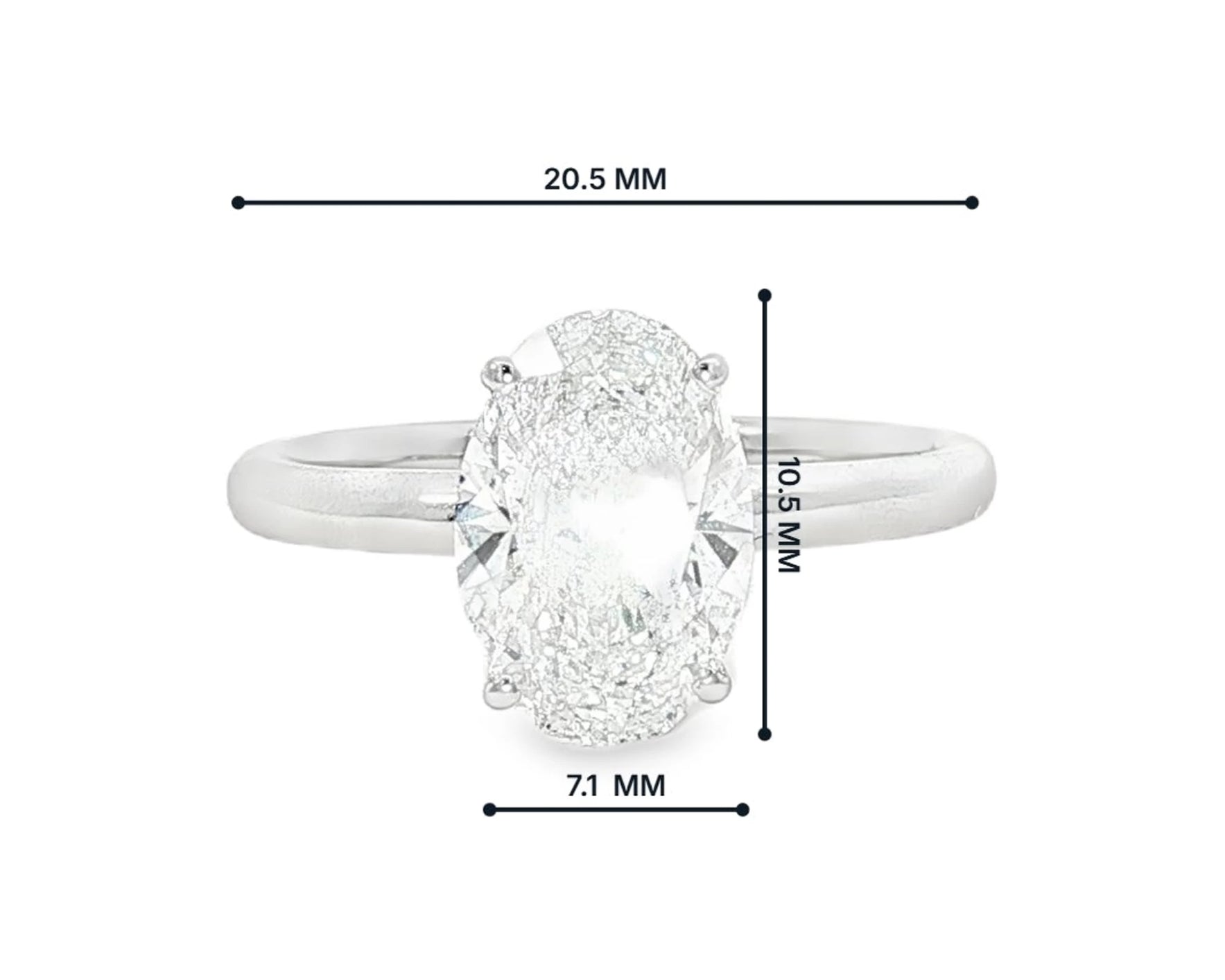 14k Gold Diamond Engagement Ring with Certified Oval-Cut Solitaire Design 2.01ct – lifestyle 3050