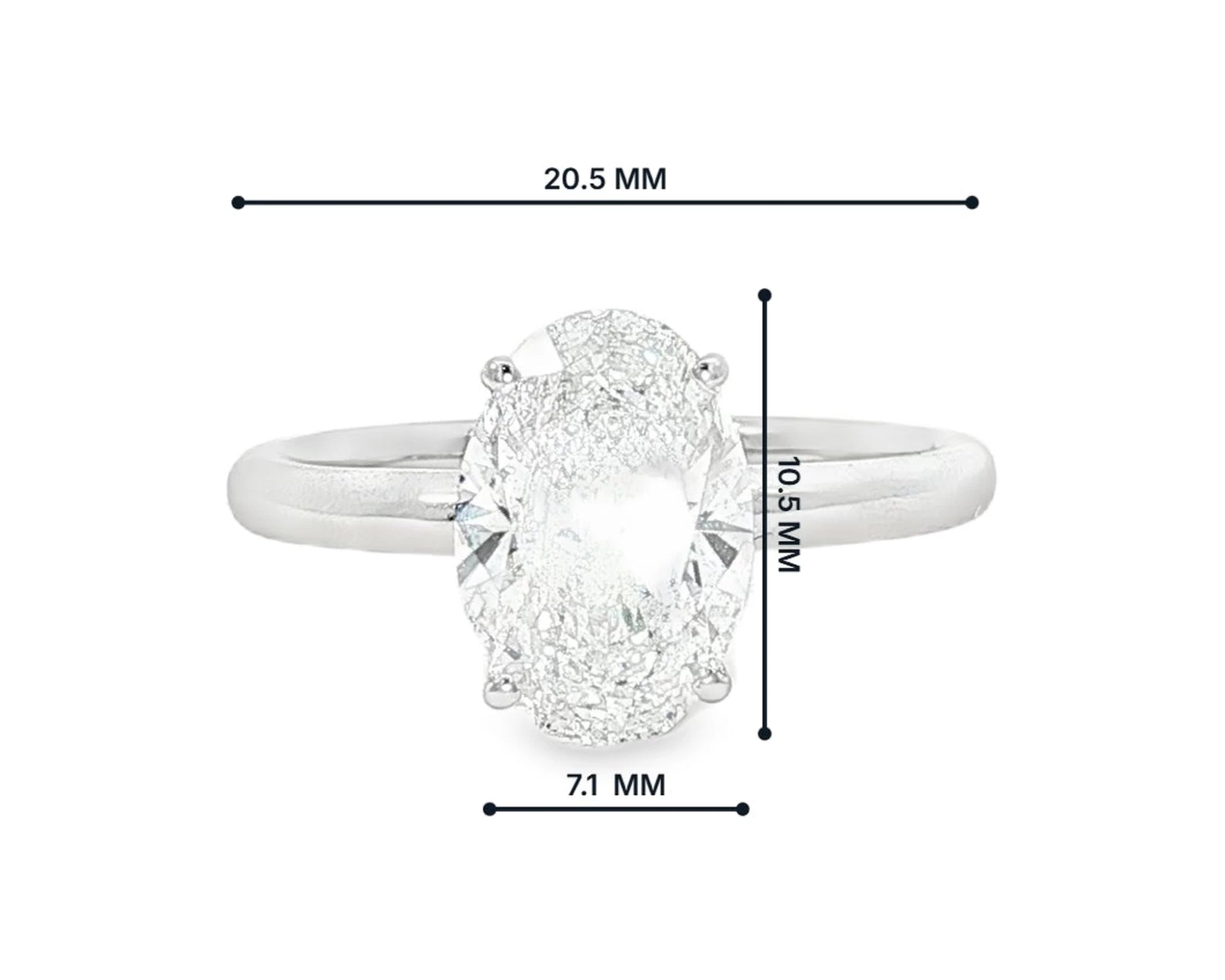 14k Gold Diamond Engagement Ring with Certified Oval-Cut Solitaire Design 2.01ct – lifestyle 3050