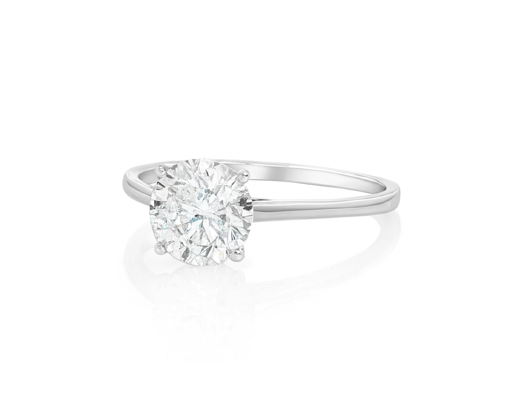 14k Gold Diamond Engagement Ring with Round Brilliant-Cut Solitaire Design 1.55 CT – lifestyle 1768