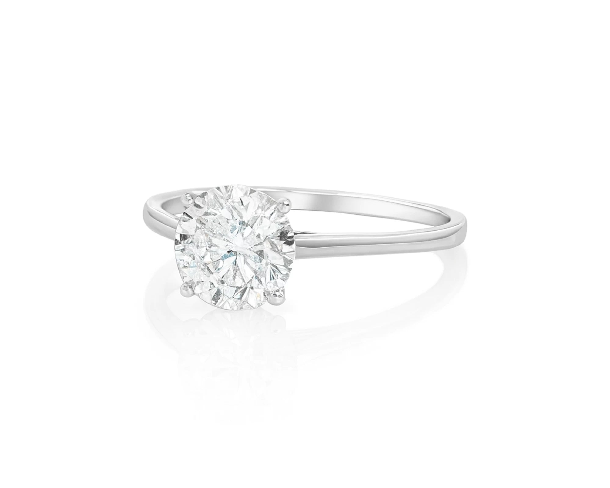 14k Gold Diamond Engagement Ring with Round Brilliant-Cut Solitaire Design 1.55 CT – lifestyle 1768