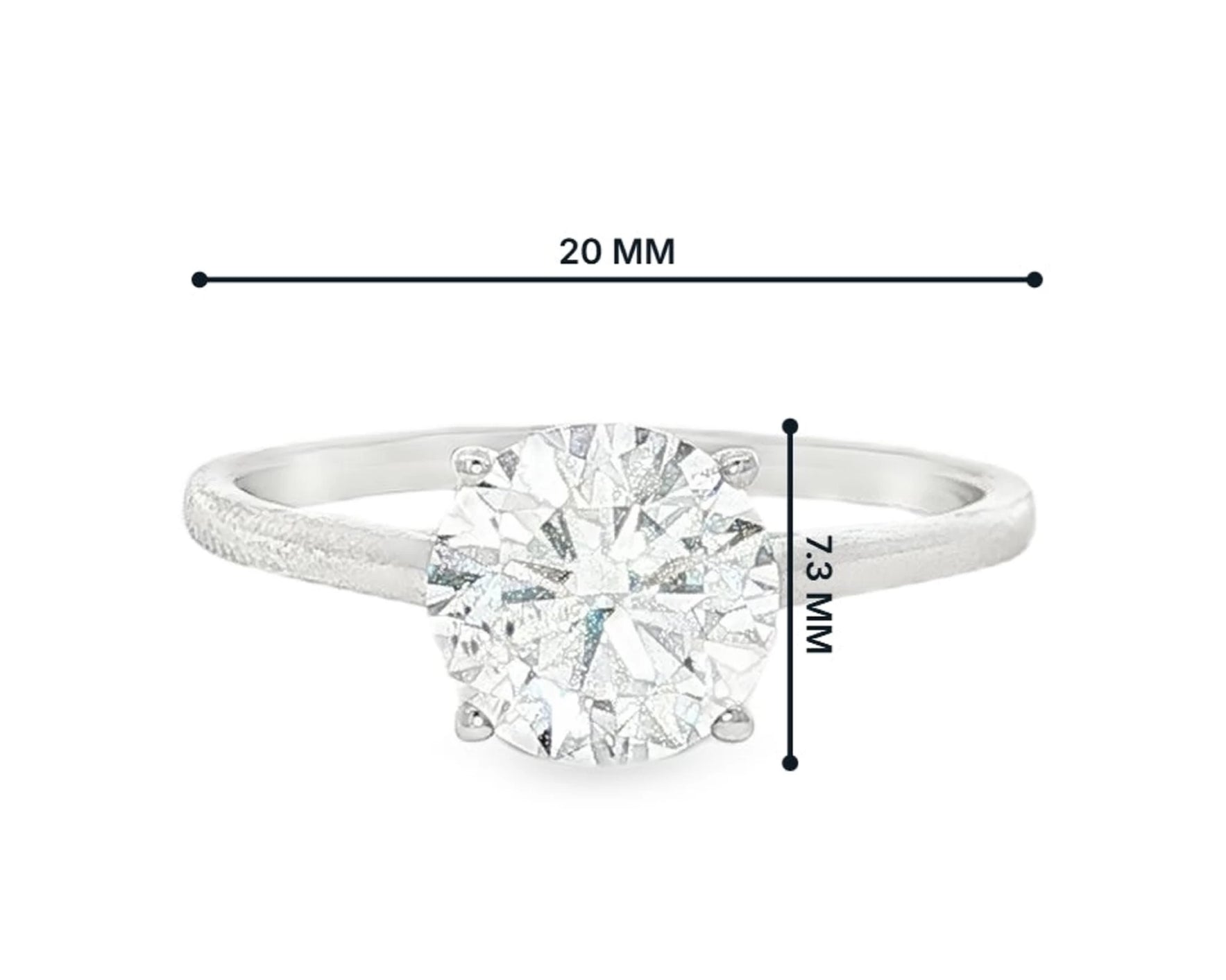 14k Gold Diamond Engagement Ring with Round Brilliant-Cut Solitaire Design 1.55 CT – lifestyle 3049