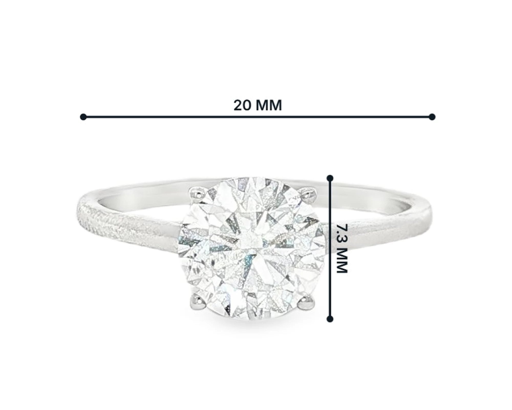 14k Gold Diamond Engagement Ring with Round Brilliant-Cut Solitaire Design 1.55 CT – lifestyle 3049