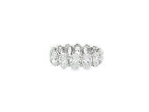 14k Gold Diamond Eternity Band with Oval-Cut Design 7.57ct
