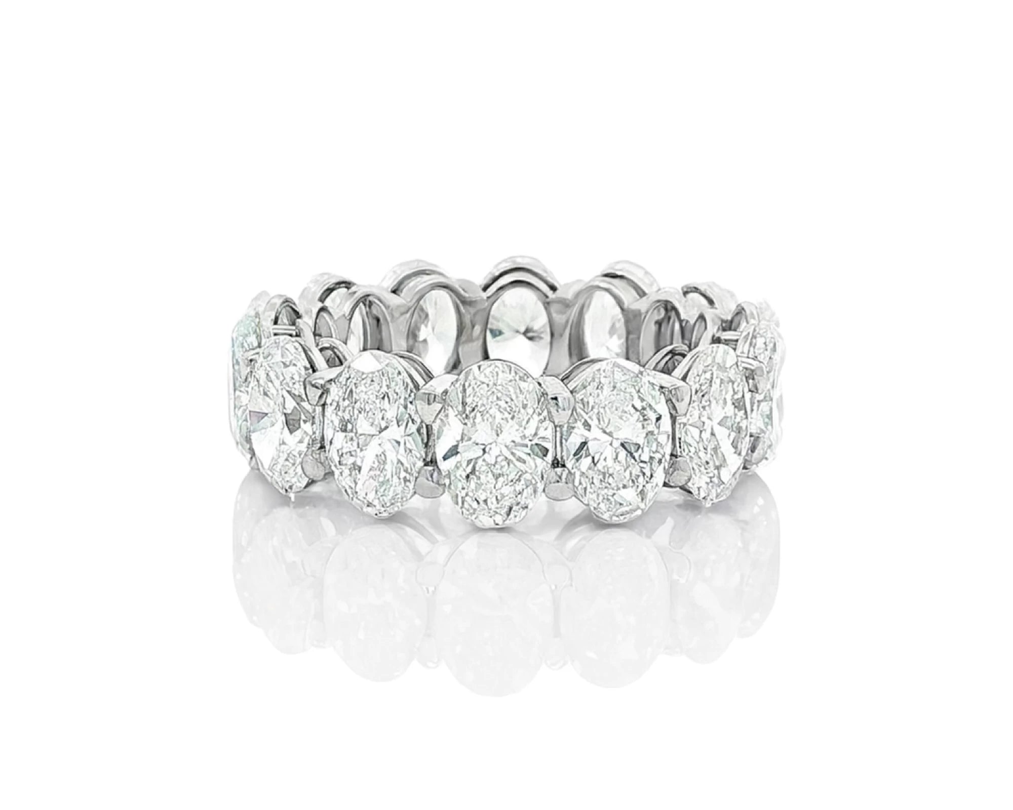 14k Gold Diamond Eternity Band with Oval-Cut Design 7.57ct – lifestyle 1564