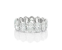 14k Gold Diamond Eternity Band with Oval-Cut Design 7.57ct