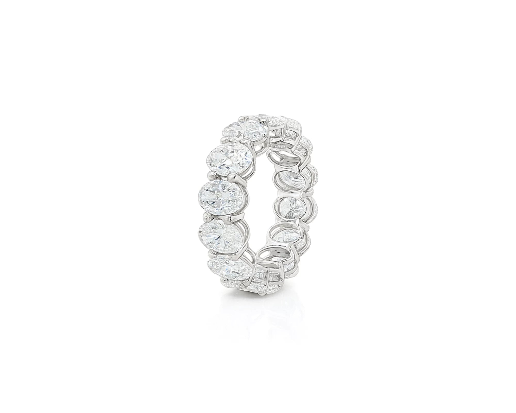 14k Gold Diamond Eternity Band with Oval-Cut Design 7.57ct – lifestyle 1565