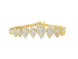 14k Gold Diamond Pear Bracelet with Elegant Design 3.25ct