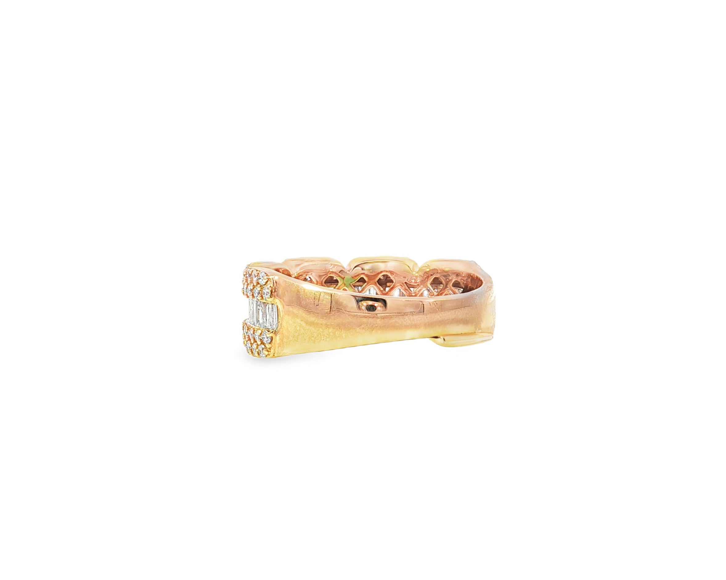 14k Gold Diamond Ring with Round & Baguette - Cut Design 1.75ct - AVI THE JEWELER