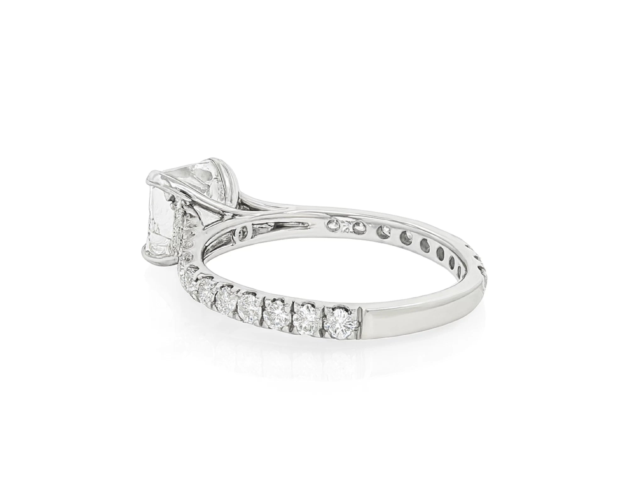 14k Gold Diamond Solitaire Ring with Emerald-Cut Center 2.62ct – lifestyle 2683