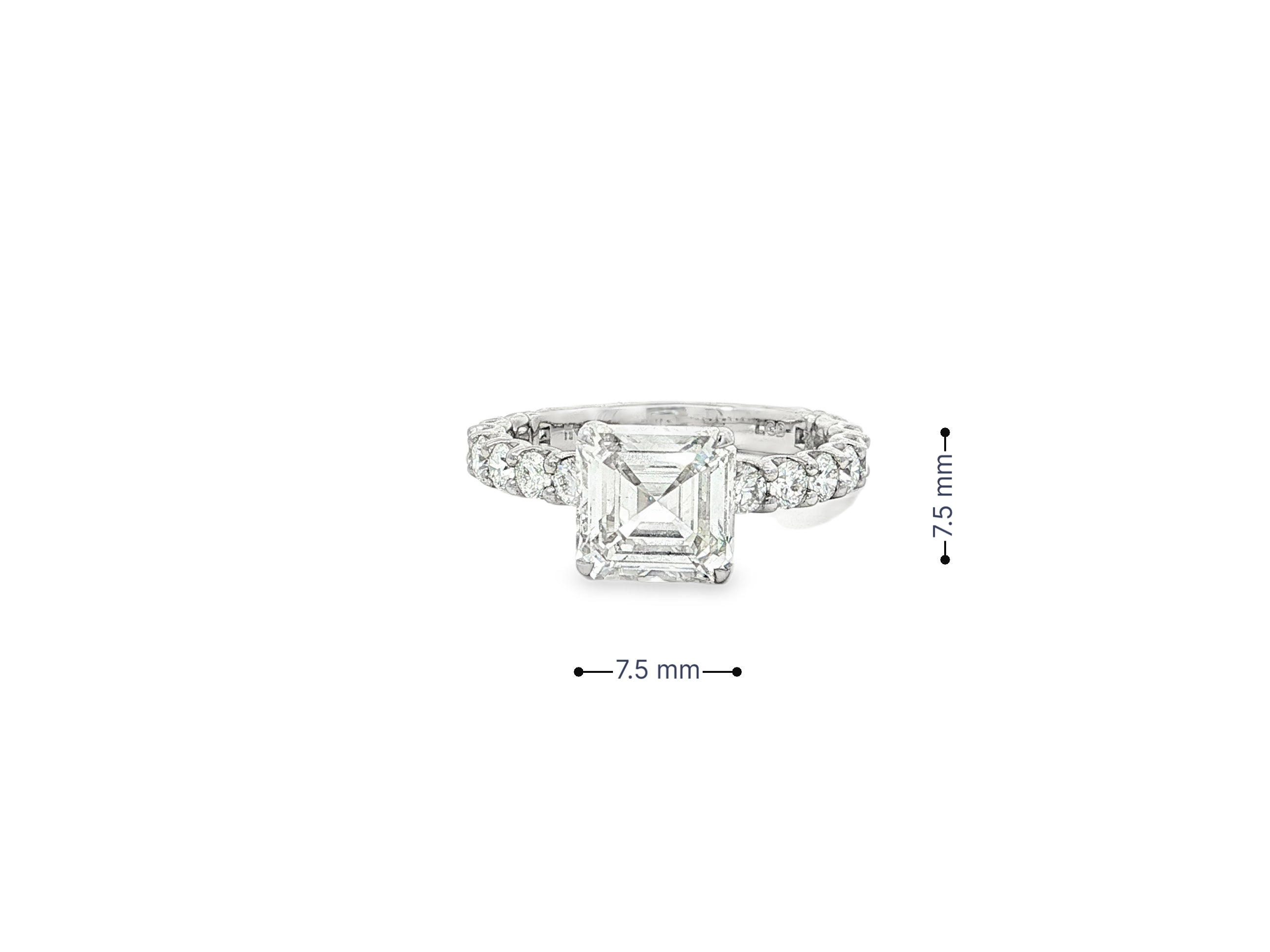 14k Gold Diamond Solitaire Ring with Emerald - Cut Center Stone 2.13ct - AVI THE JEWELER