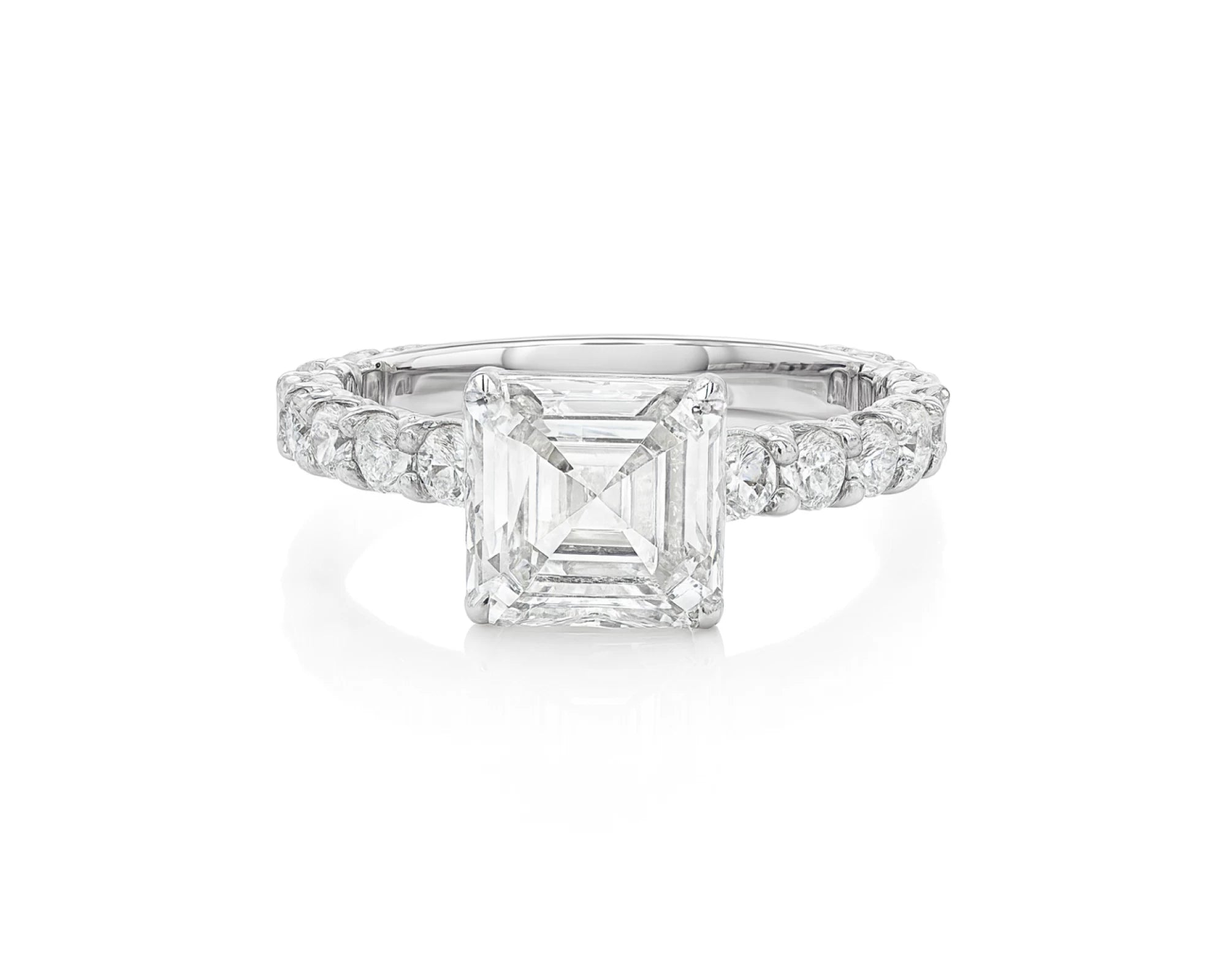 14k Gold Diamond Solitaire Ring with Emerald-Cut Center Stone 2.13ct – lifestyle 2692