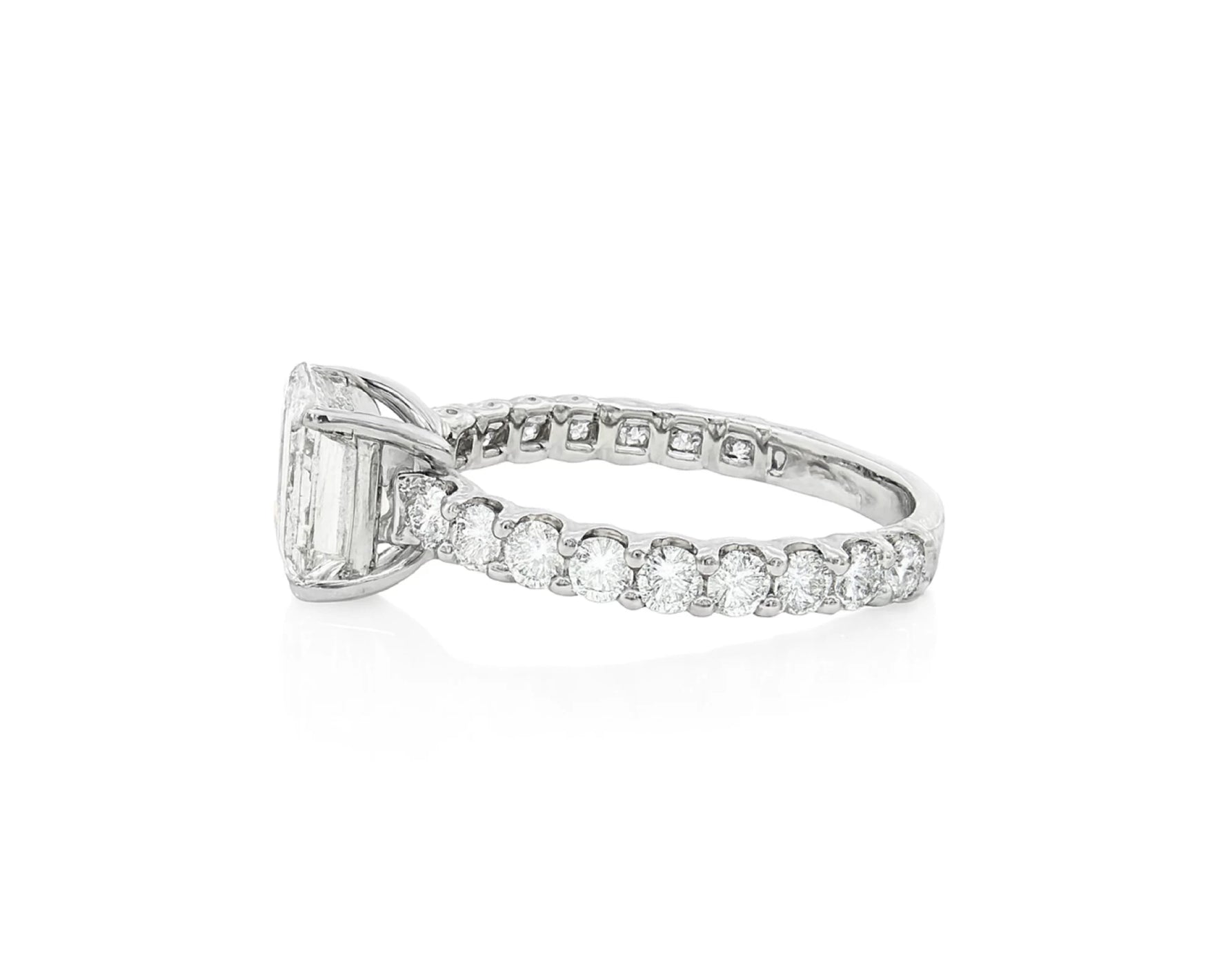 14k Gold Diamond Solitaire Ring with Emerald-Cut Center Stone 2.13ct – lifestyle 2694