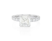 14k Gold Diamond Solitaire Ring with Emerald-Cut Center Stone 2.13ct