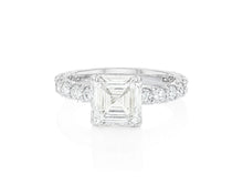 14k Gold Diamond Solitaire Ring with Emerald-Cut Center Stone 2.13ct