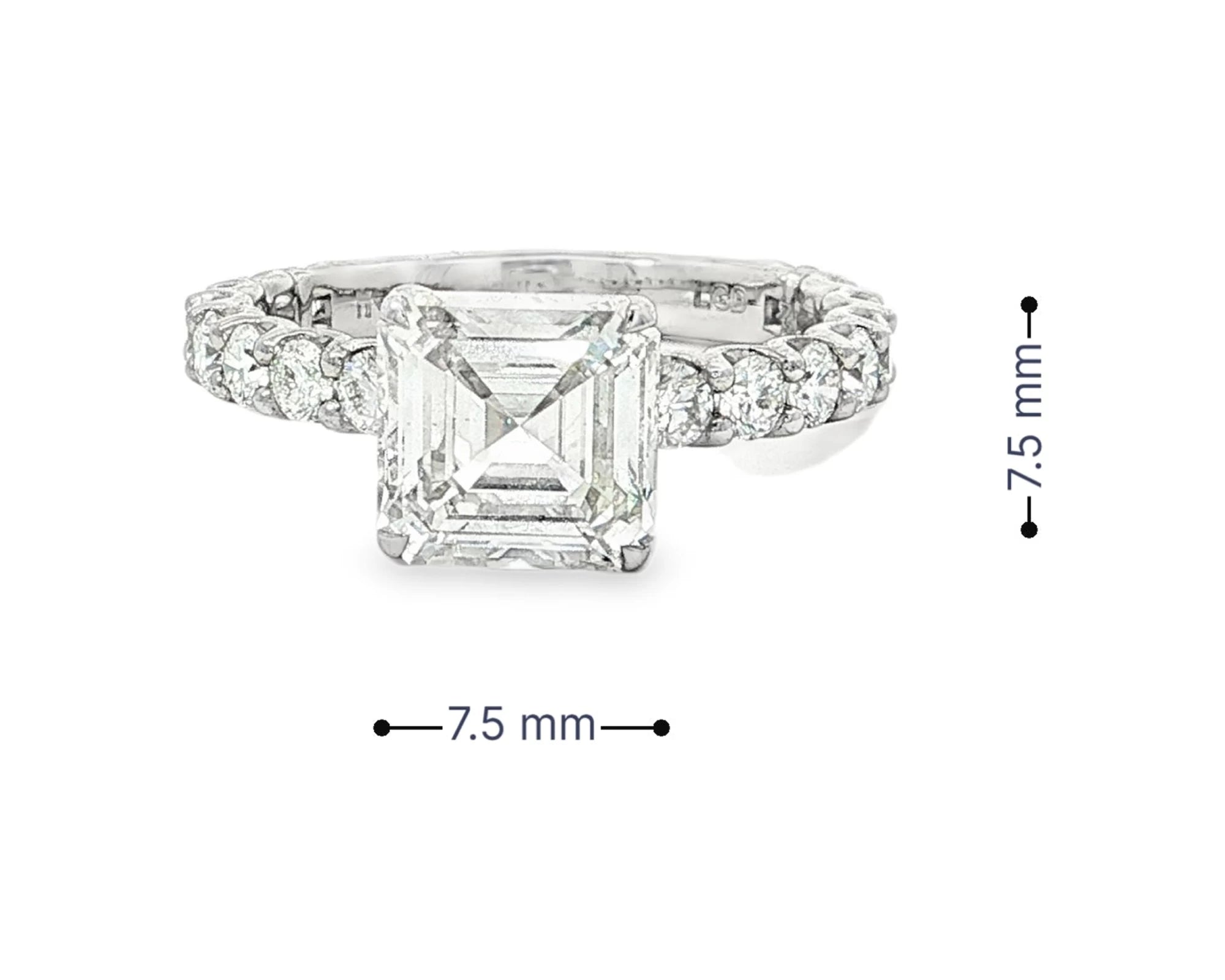14k Gold Diamond Solitaire Ring with Emerald-Cut Center Stone 2.13ct – lifestyle 3116