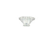 14k Gold Diamond Solitaire Ring with Emerald-Cut Center Stone 5.12ct