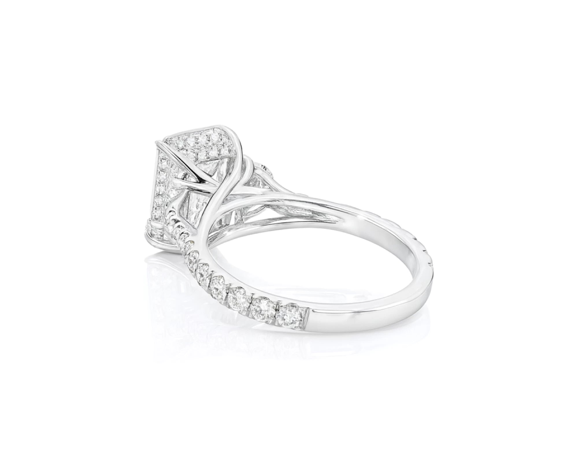 14k Gold Diamond Solitaire Ring with Emerald-Cut Center Stone 5.12ct – lifestyle 2646