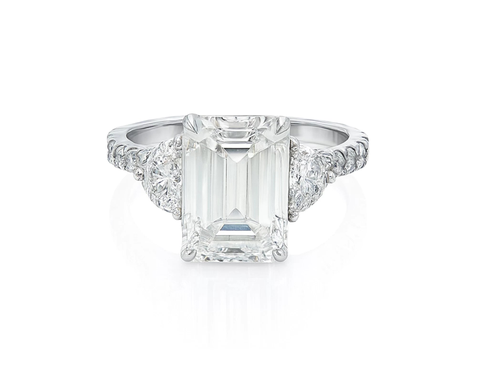 14k Gold Diamond Solitaire Ring with Emerald-Cut Center Stone 5.12ct – lifestyle 2647