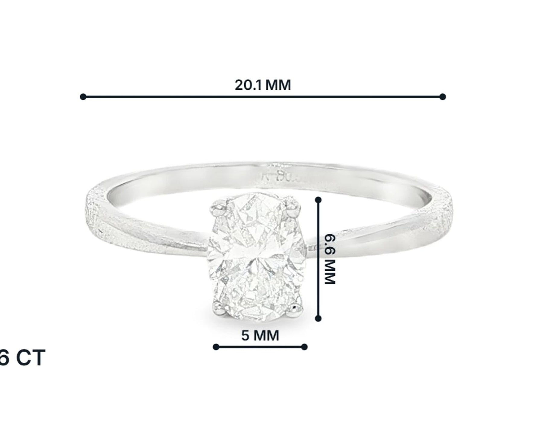 14k Gold Diamond Solitaire Ring with Oval-Cut Center Stone 0.60ct – lifestyle 3045