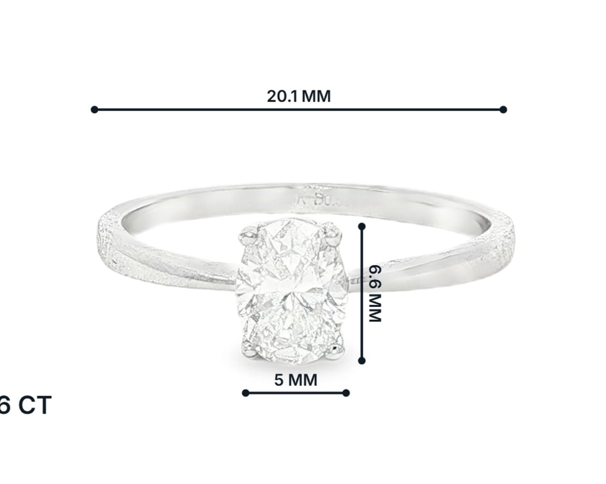 14k Gold Diamond Solitaire Ring with Oval-Cut Center Stone 0.60ct – lifestyle 3045