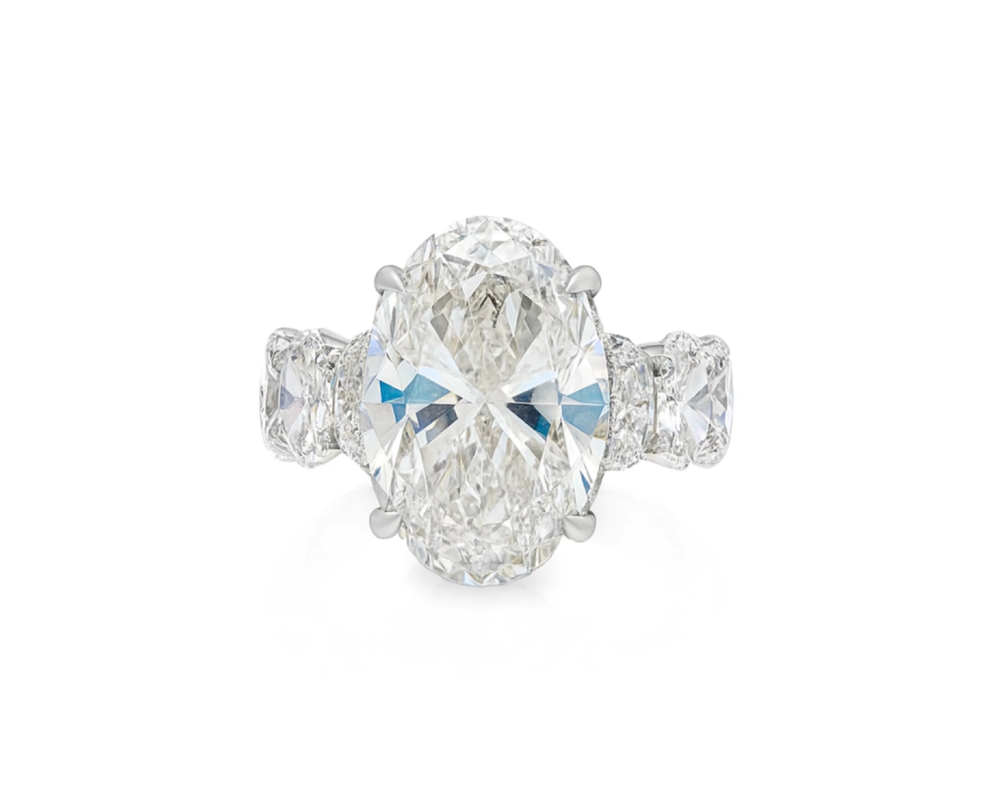 14k Gold Diamond Solitaire Ring with Oval-Cut Center Stone 12.24ct – lifestyle 2631