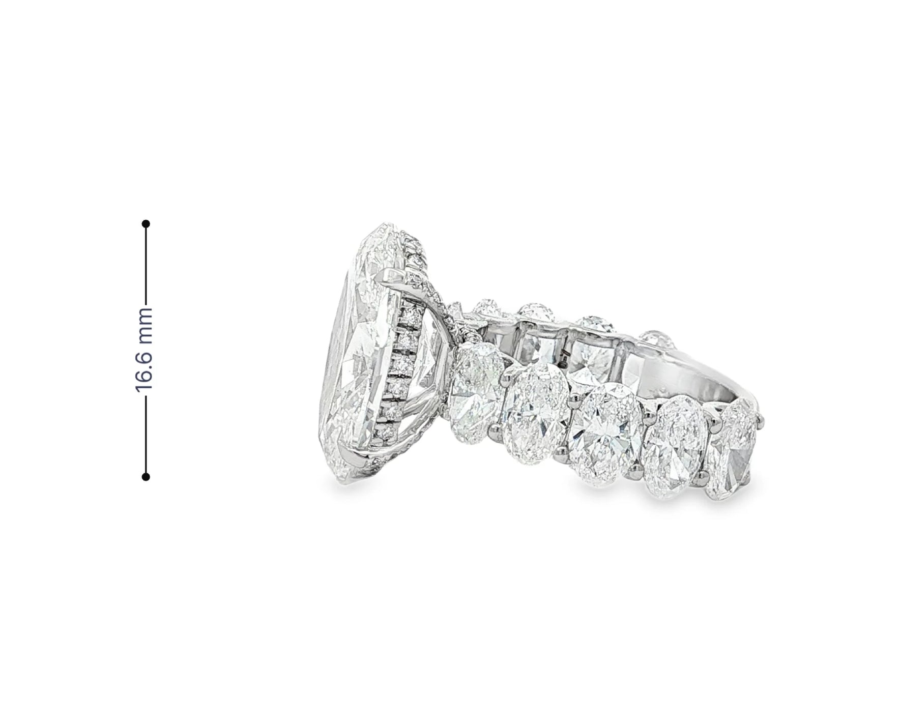 14k Gold Diamond Solitaire Ring with Oval-Cut Center Stone 12.24ct – lifestyle 3112