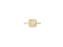 14k Gold Diamond Solitaire Ring with Round-Cut Center 3.09ct