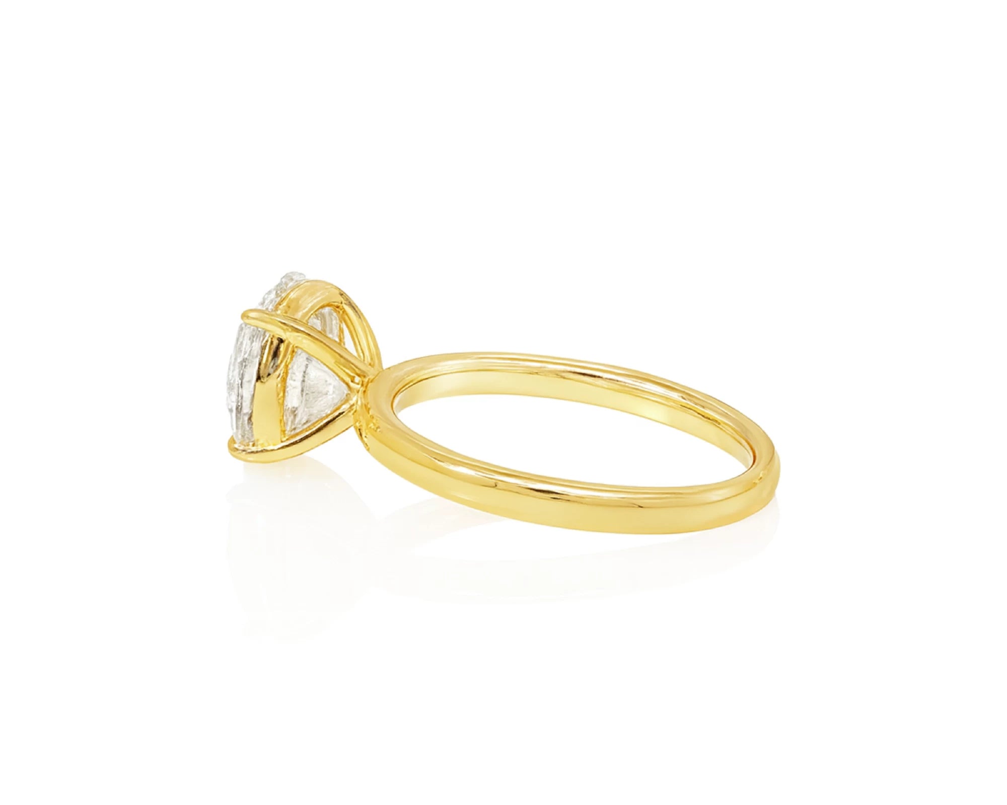14k Gold Diamond Solitaire Ring with Round-Cut Center 3.09ct – lifestyle 2721
