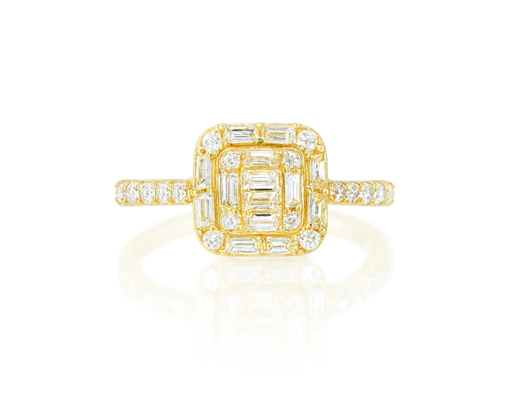 14k Gold Diamond Solitaire Ring with Round-Cut Center 3.09ct – lifestyle 569