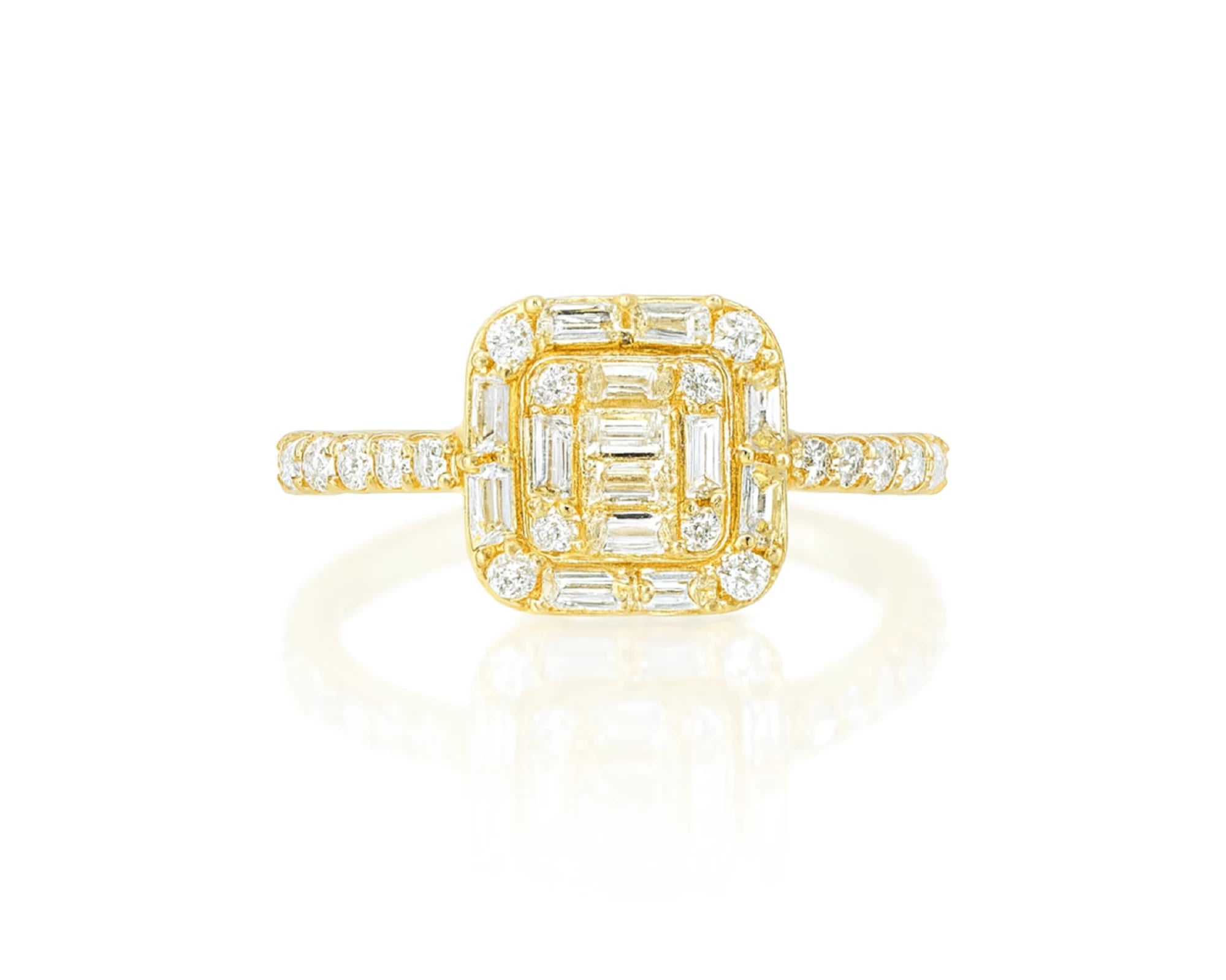 14k Gold Diamond Solitaire Ring with Round-Cut Center 3.09ct – lifestyle 569
