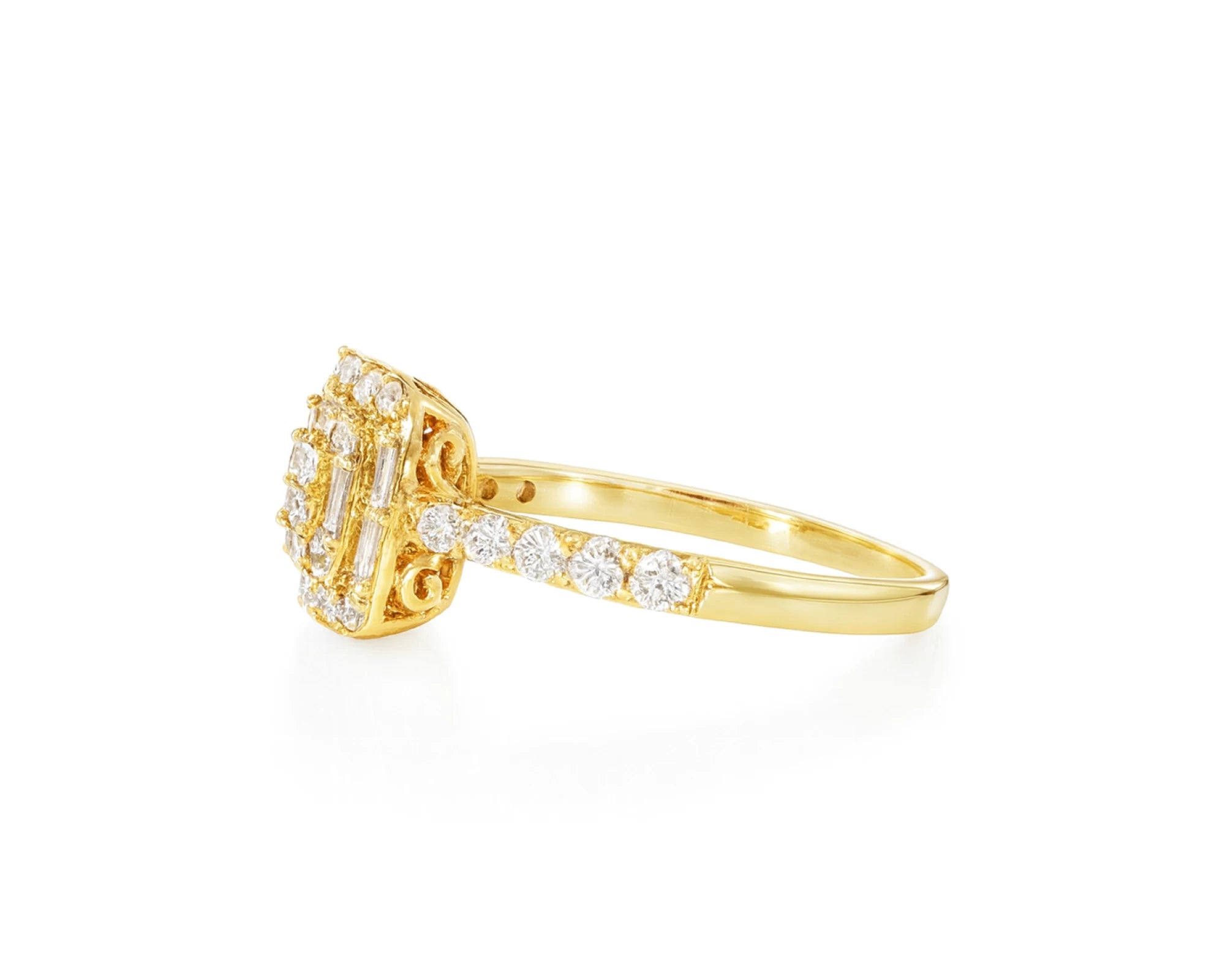 14k Gold Diamond Solitaire Ring with Round-Cut Center 3.09ct – lifestyle 571