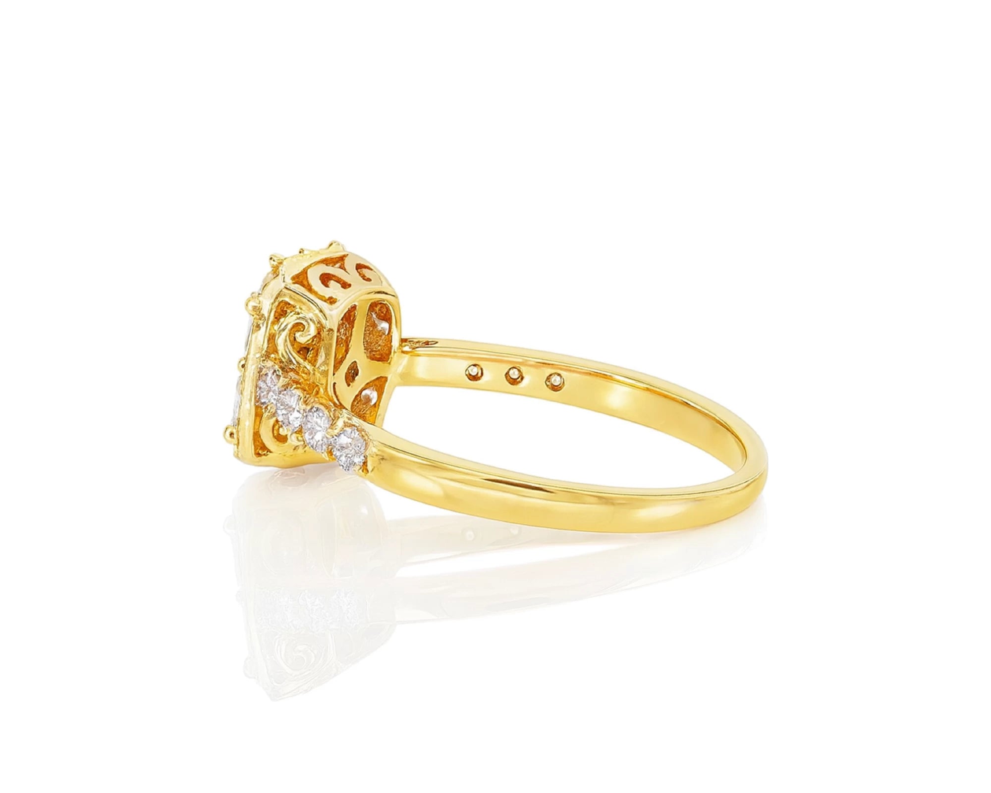 14k Gold Diamond Solitaire Ring with Round-Cut Center 3.09ct – lifestyle 572