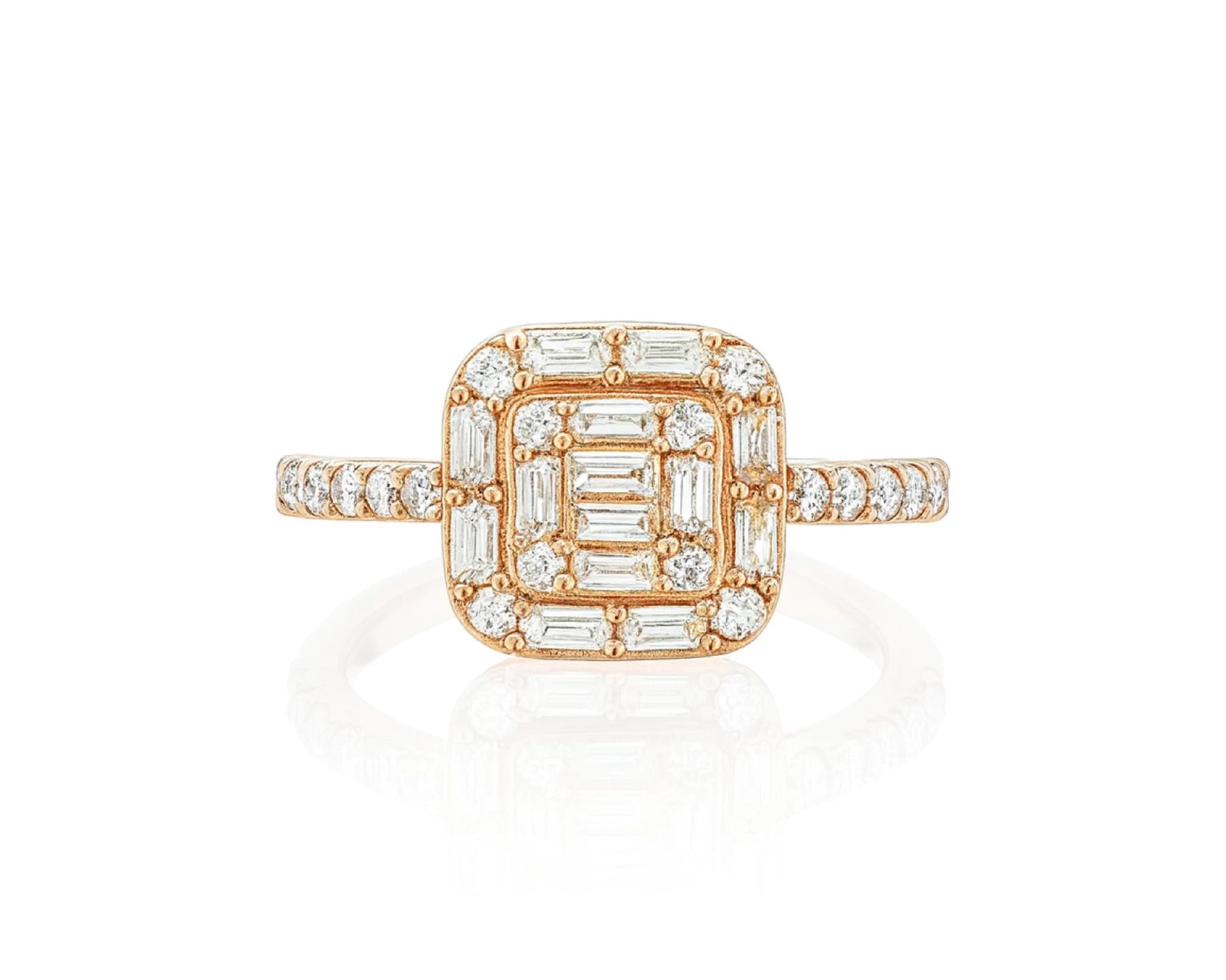 14k Gold Diamond Solitaire Ring with Round-Cut Center 3.09ct – lifestyle 574