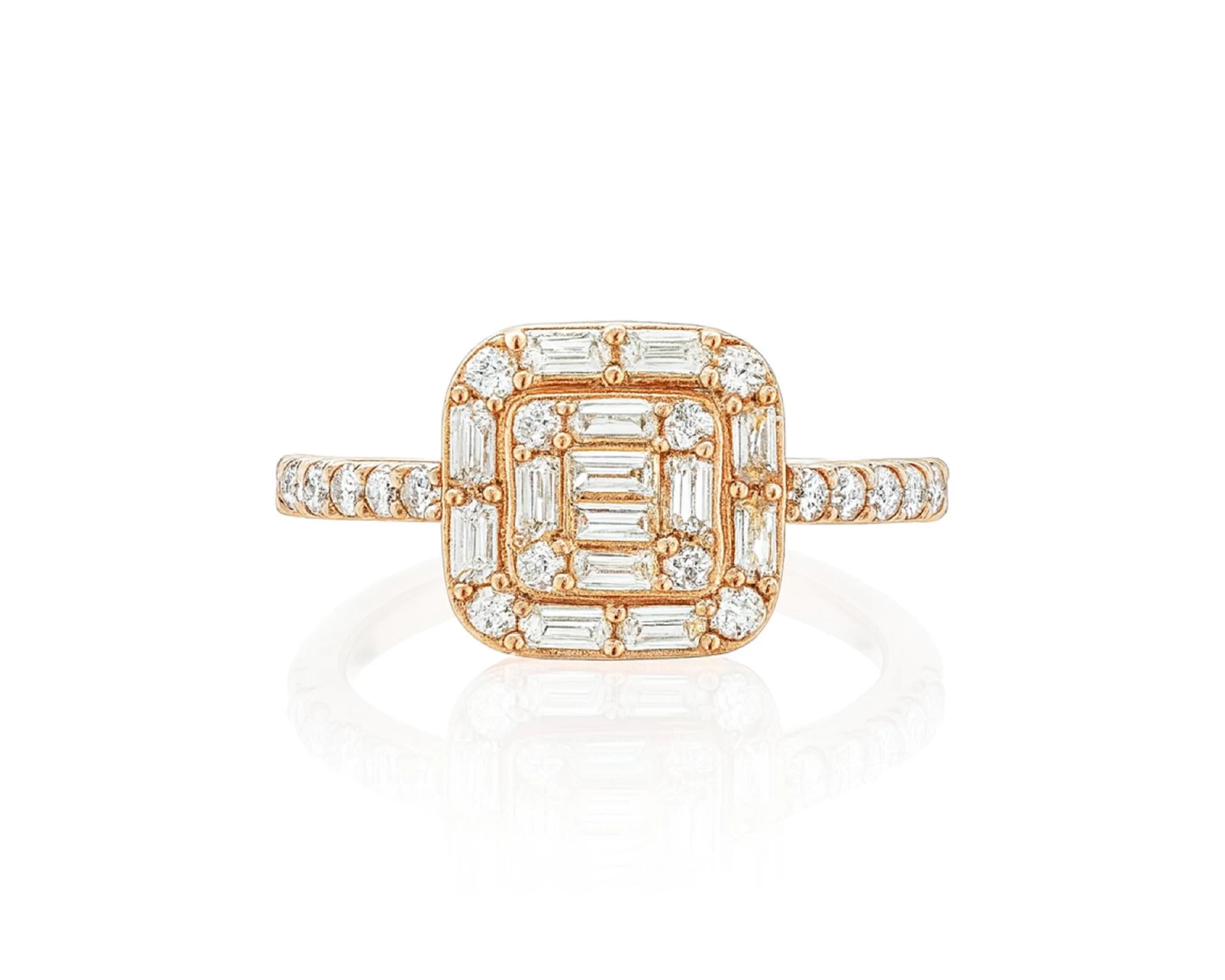 14k Gold Diamond Solitaire Ring with Round-Cut Center 3.09ct – lifestyle 574