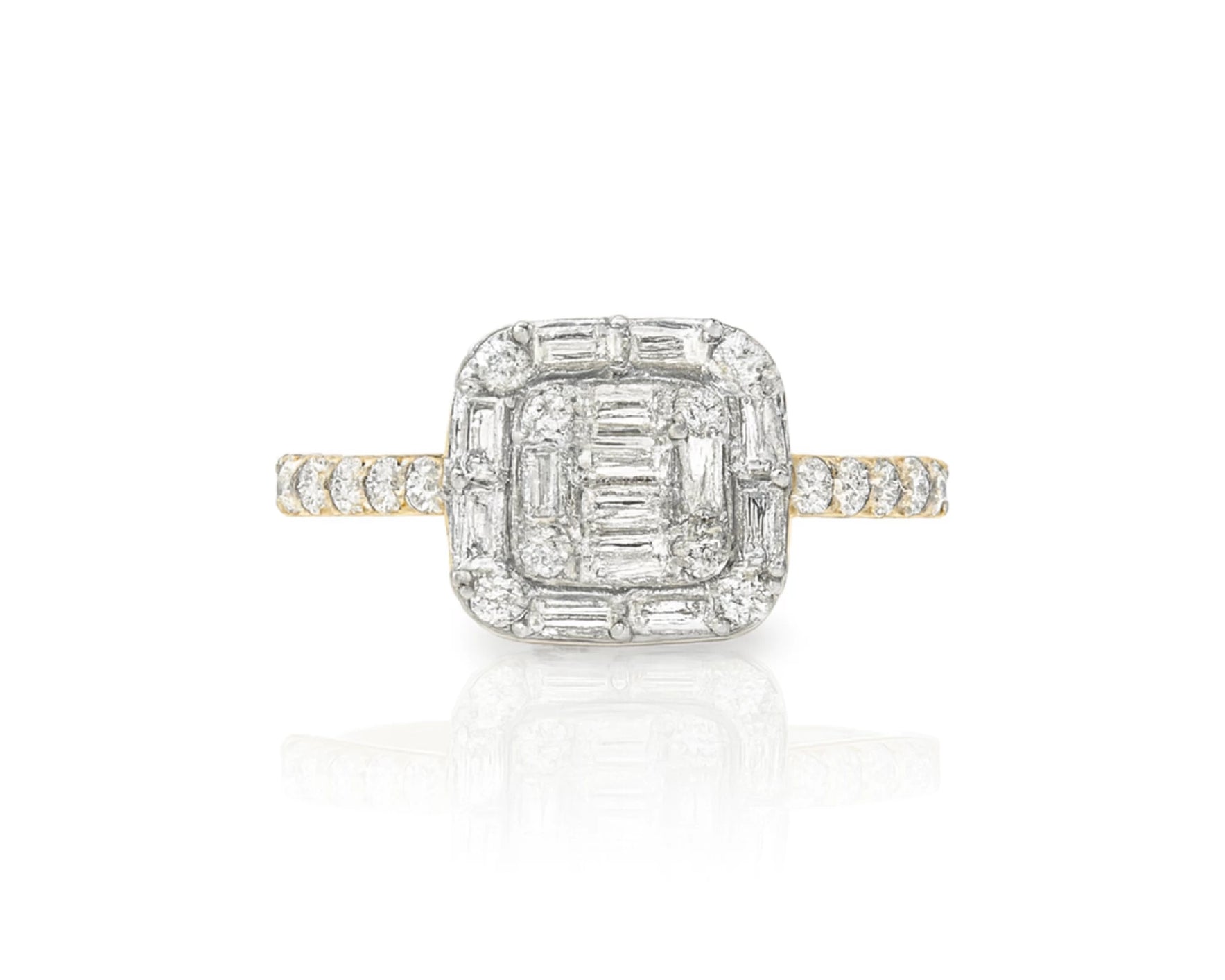 14k Gold Diamond Solitaire Ring with Round-Cut Center 3.09ct – lifestyle 575