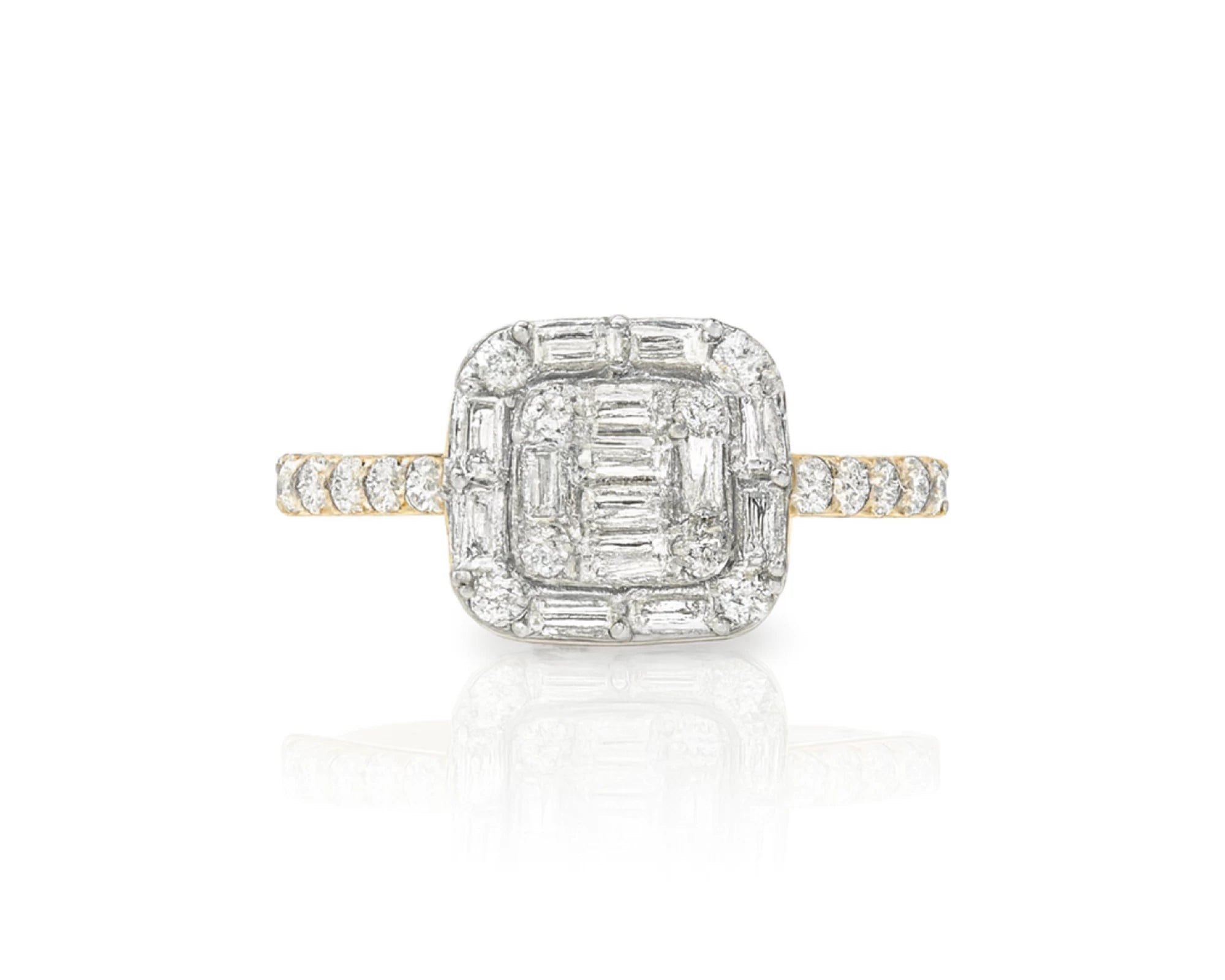 14k Gold Diamond Solitaire Ring with Round-Cut Center 3.09ct – lifestyle 575