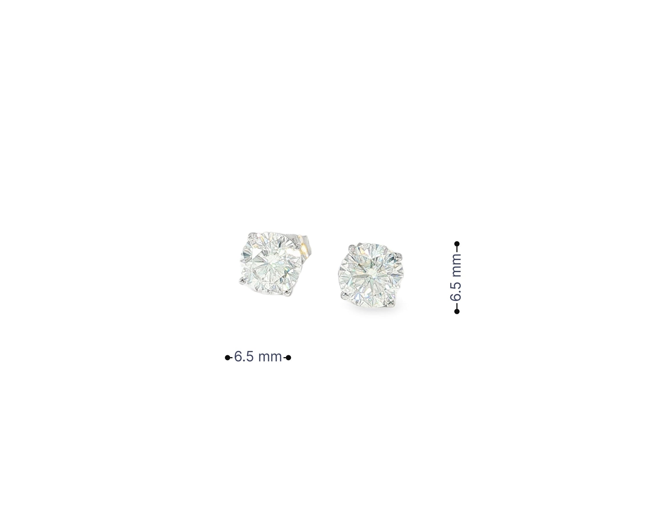 14k Gold Diamond Stud Earrings with Classic 4 - Prong Design 2.07ct - AVI THE JEWELER