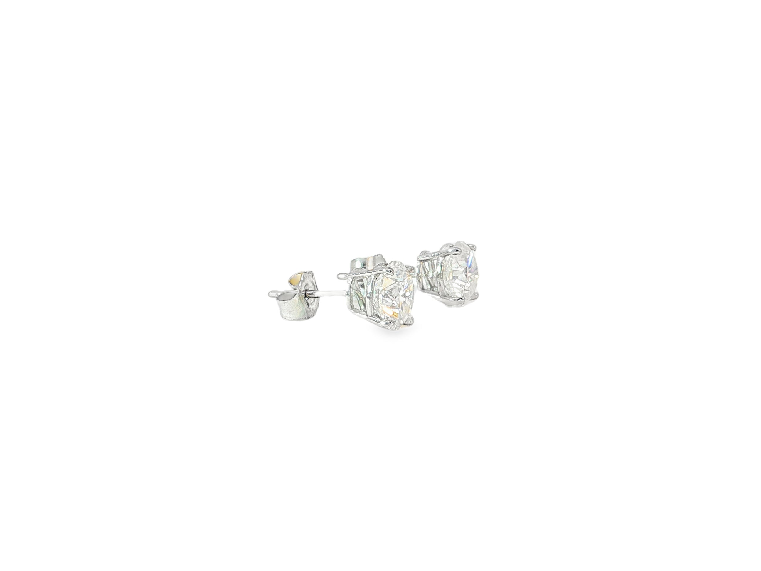 14k Gold Diamond Stud Earrings with Classic 4 - Prong Design 2.07ct - AVI THE JEWELER