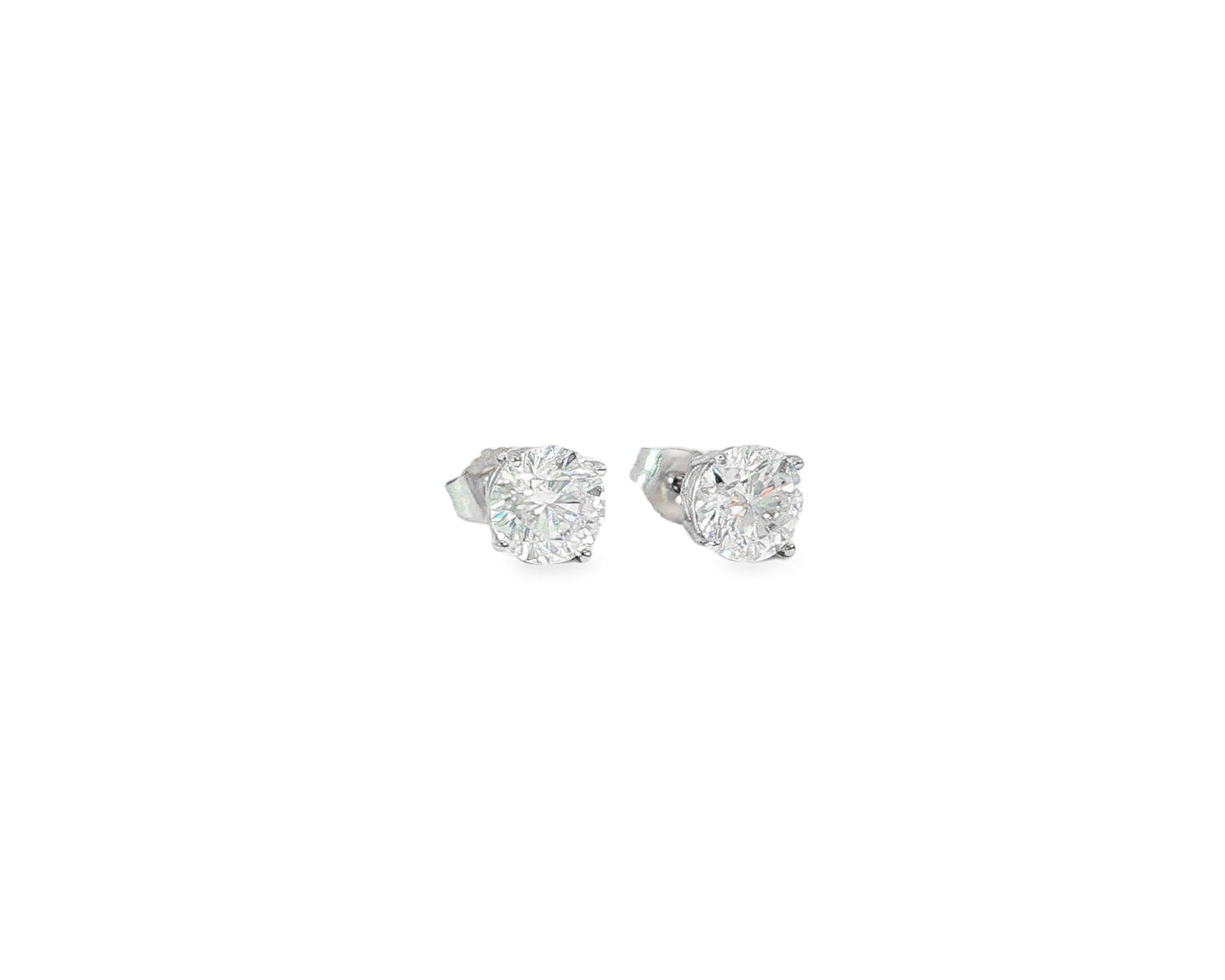 14k Gold Diamond Stud Earrings with Classic 4 - Prong Design 2.07ct - AVI THE JEWELER