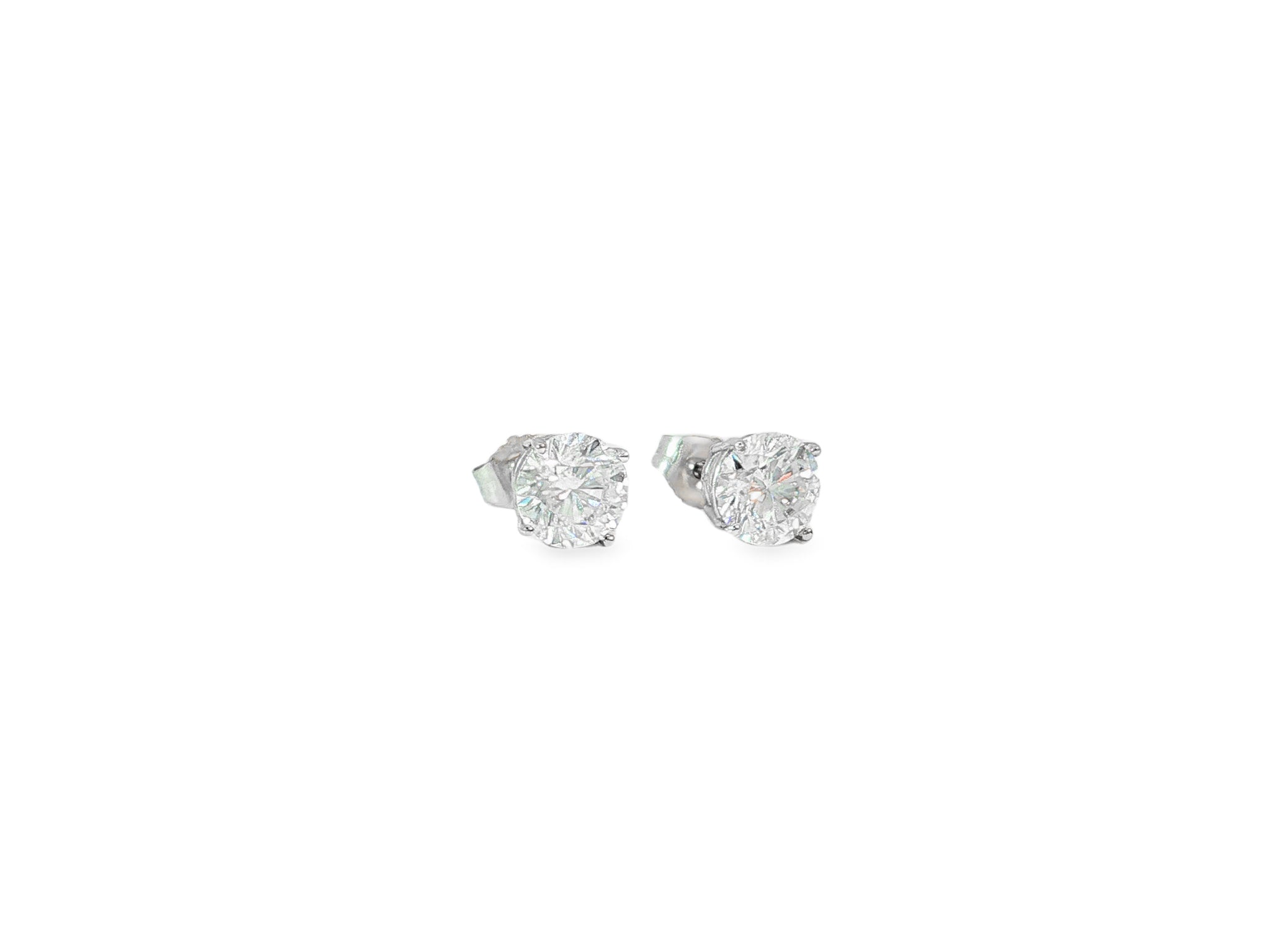 14k Gold Diamond Stud Earrings with Classic 4 - Prong Design 2.07ct - AVI THE JEWELER