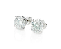 14k Gold Diamond Stud Earrings with Classic 4-Prong Design 2.07ct