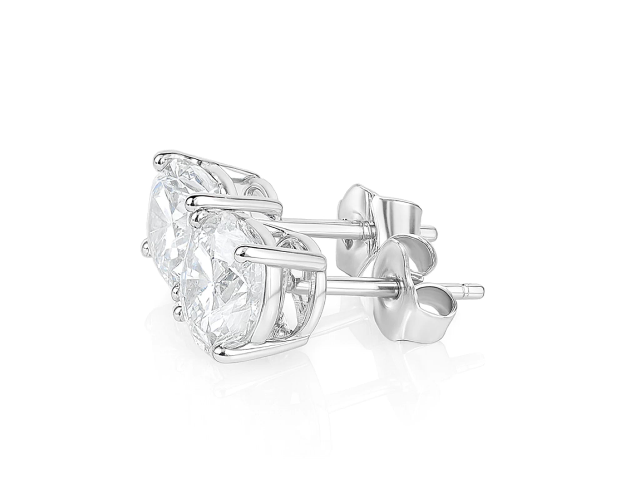 14k Gold Diamond Stud Earrings with Classic 4-Prong Design 2.07ct – lifestyle 3679