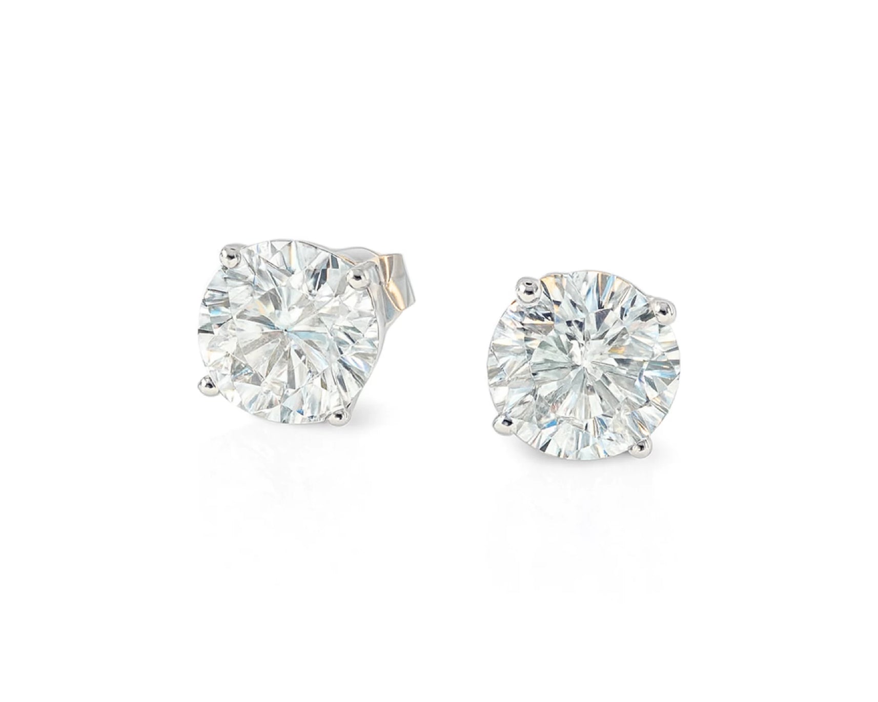 14k Gold Diamond Stud Earrings with Classic 4-Prong Design 2.07ct – lifestyle 3681