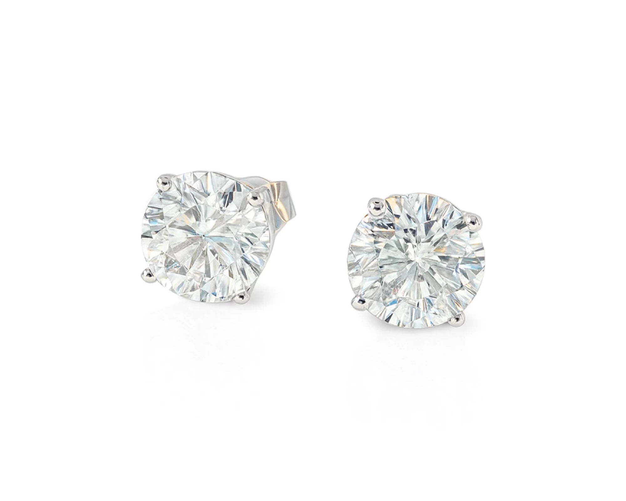 14k Gold Diamond Stud Earrings with Classic 4-Prong Design 2.07ct – lifestyle 3681
