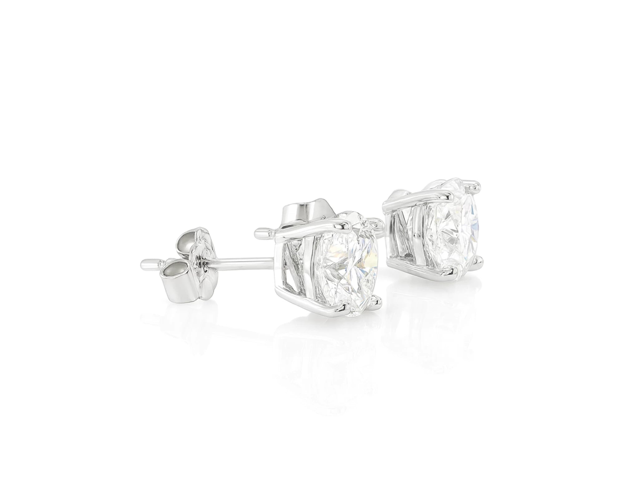 14k Gold Diamond Stud Earrings with Classic 4-Prong Design 2.07ct – lifestyle 3682