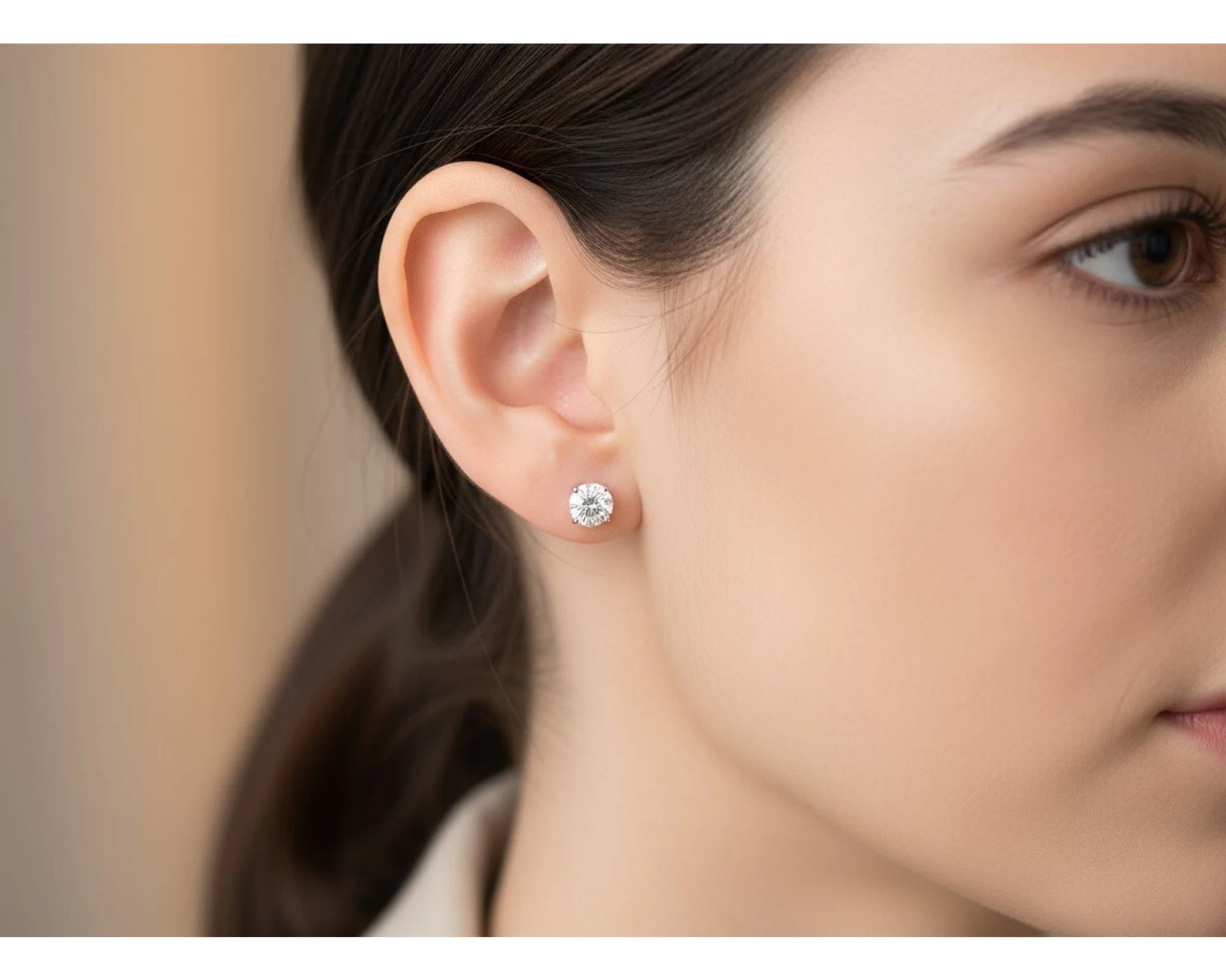 14k Gold Diamond Stud Earrings with Classic 4-Prong Design 2.07ct – view 2