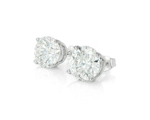 14k Gold Diamond Stud Earrings with Classic 4-Prong Design 4.32ct